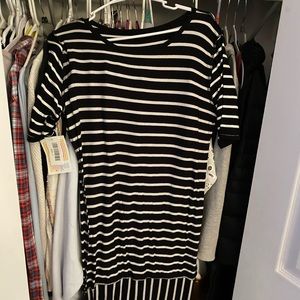 Black and white striped dress!